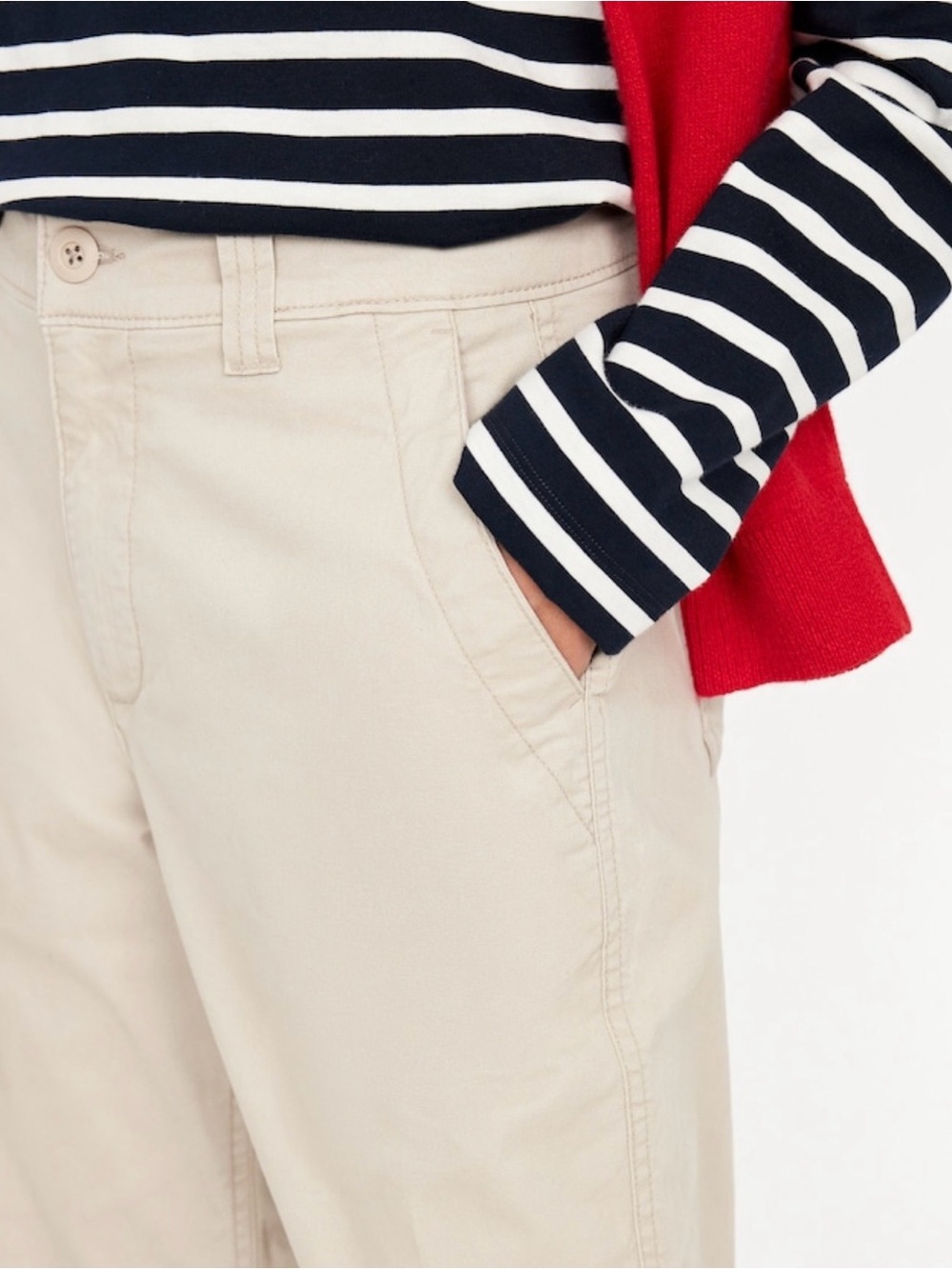 Old Navy Khaki Elastic-Waist Chino Pants